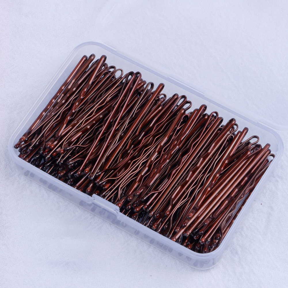 150 pçs feminino sólido casual bobby pin caixa conjunto para vida diária pinos feminino grampos de cabelo para ferramentas de maquiagem acessórios de estilo de cabelo: Vermelho