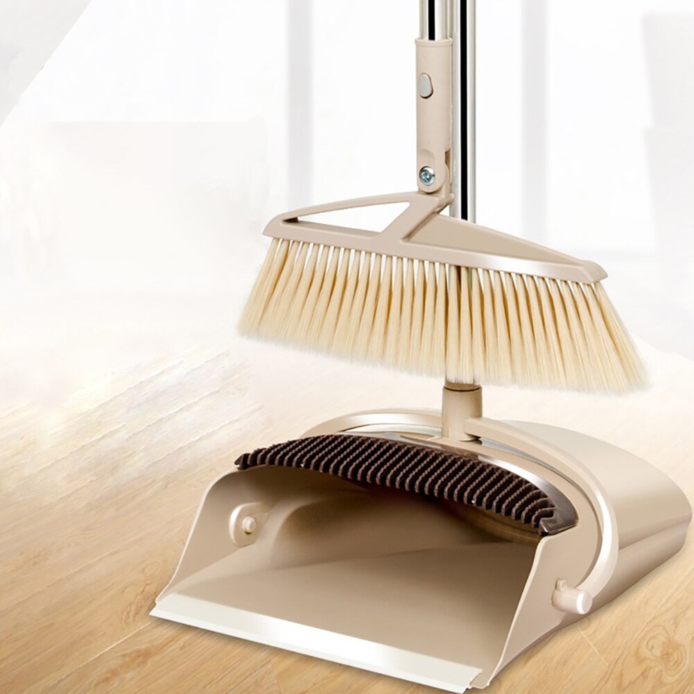 Long Handle Dustpan Extendable Broom Lazy Set Dustless Durable Accessories Household Cleaning Tool Broom Dustpan Suit
