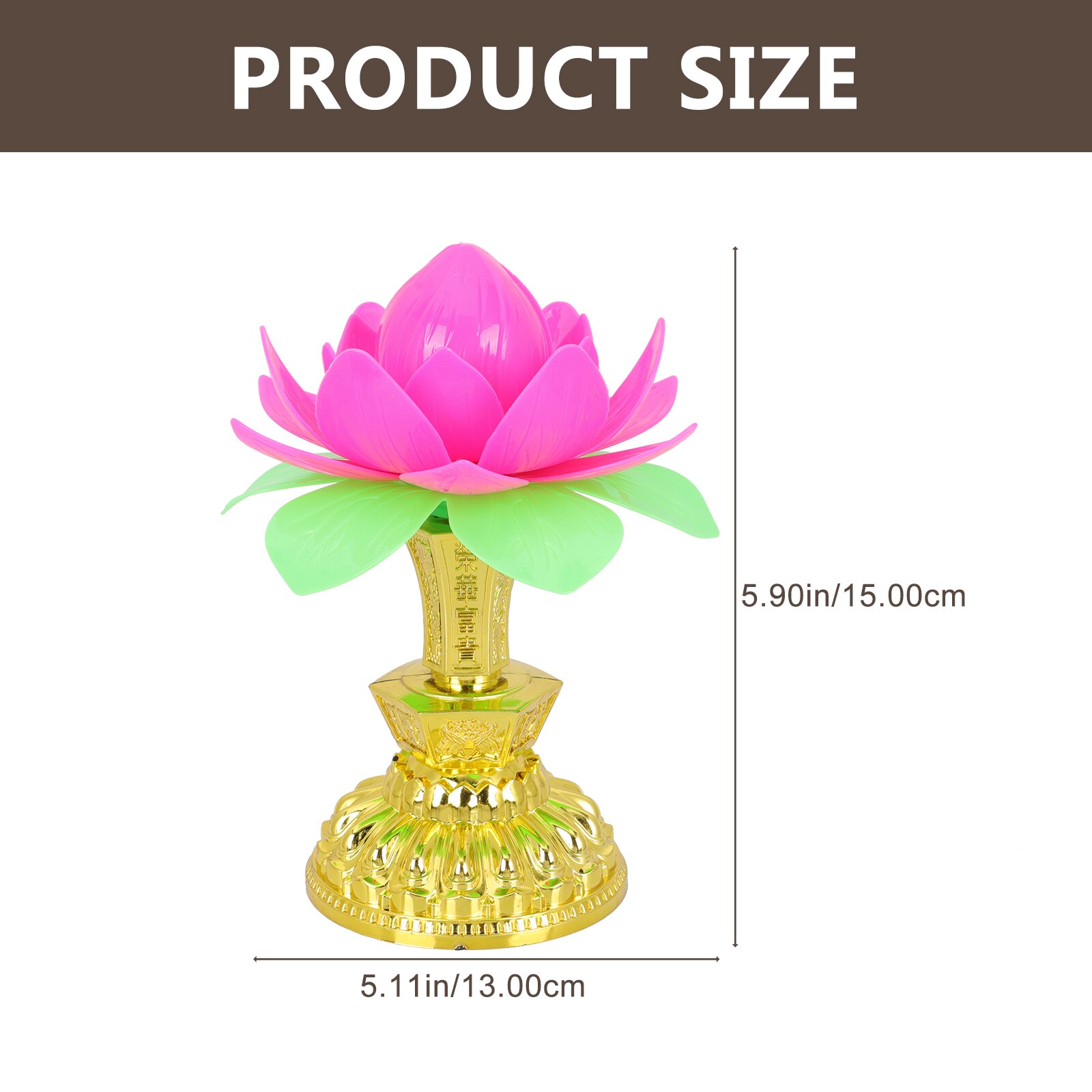 LED Night Lamp Temple Hall Night Light Lotus Shaped Night Lamp Temple Decor