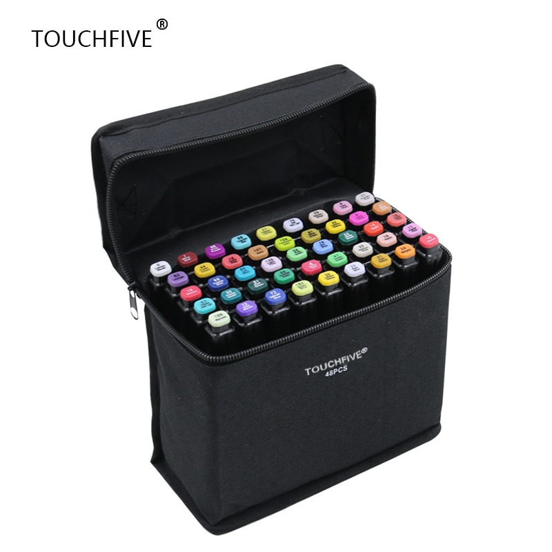 Marqueurs TouchFIVE 30/40/60/80 couleurs Art marqueurs ensemble double tête artiste croquis gras à base d'alcool marqueurs pour Animation Manga