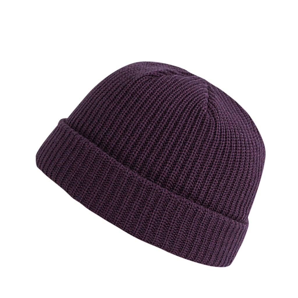 Gorros De lana para hombre y Mujer, gorros De invierno cálidos, casuales, De punto, De Color sólido, combina con todo, Unisex: Marrón