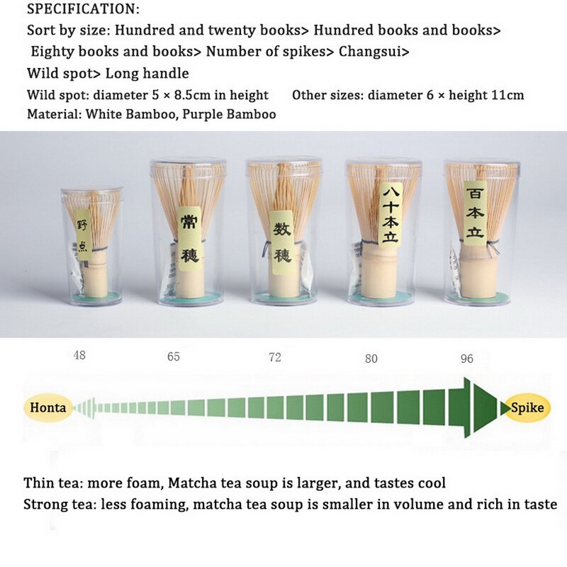 Ceremonia del té Matcha bambú Chasen Verde té Chasen soporte cepillo herramientas Cocina