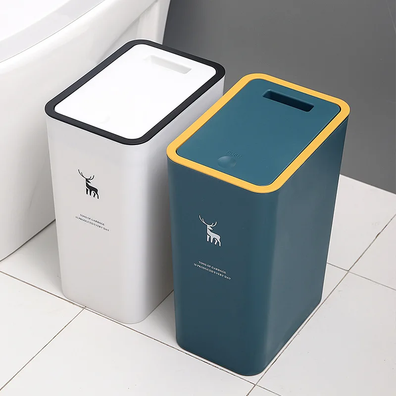 Kunststoff-Mülleimer mit großer Kapazität, Badezimmer-WC-Abfallbehälter, Heimgebrauch, Mülleimer, hygienisch, beliebtes Online-Produkt, Haushaltsbedarf