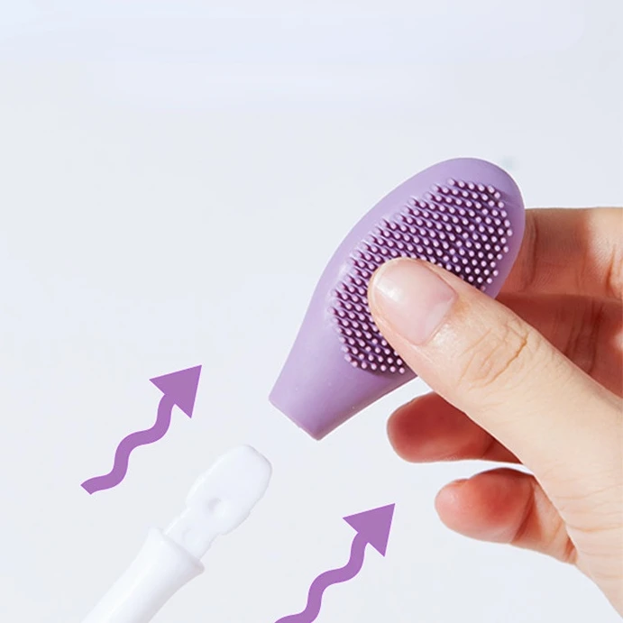 Cepillo para mascarilla Facial de silicona de doble cabezal, cepillos de limpieza para masaje Facial, raspador de película de barro DIY, herramienta de cuidado Facial,