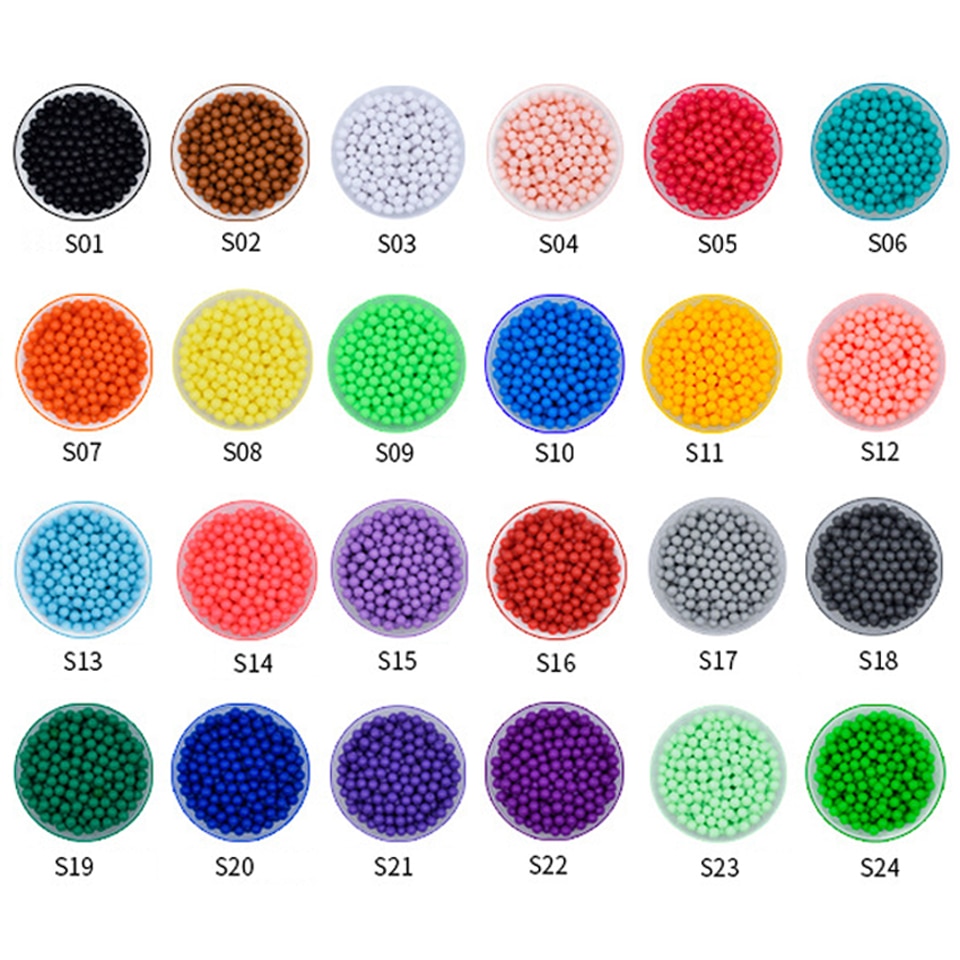 DOLLRYGA 400pcs/box Water Beads Boxed for Kid Jouet Enfant Pegboard Handmade Aqua Magical Materials Foam Bead in Puzzle