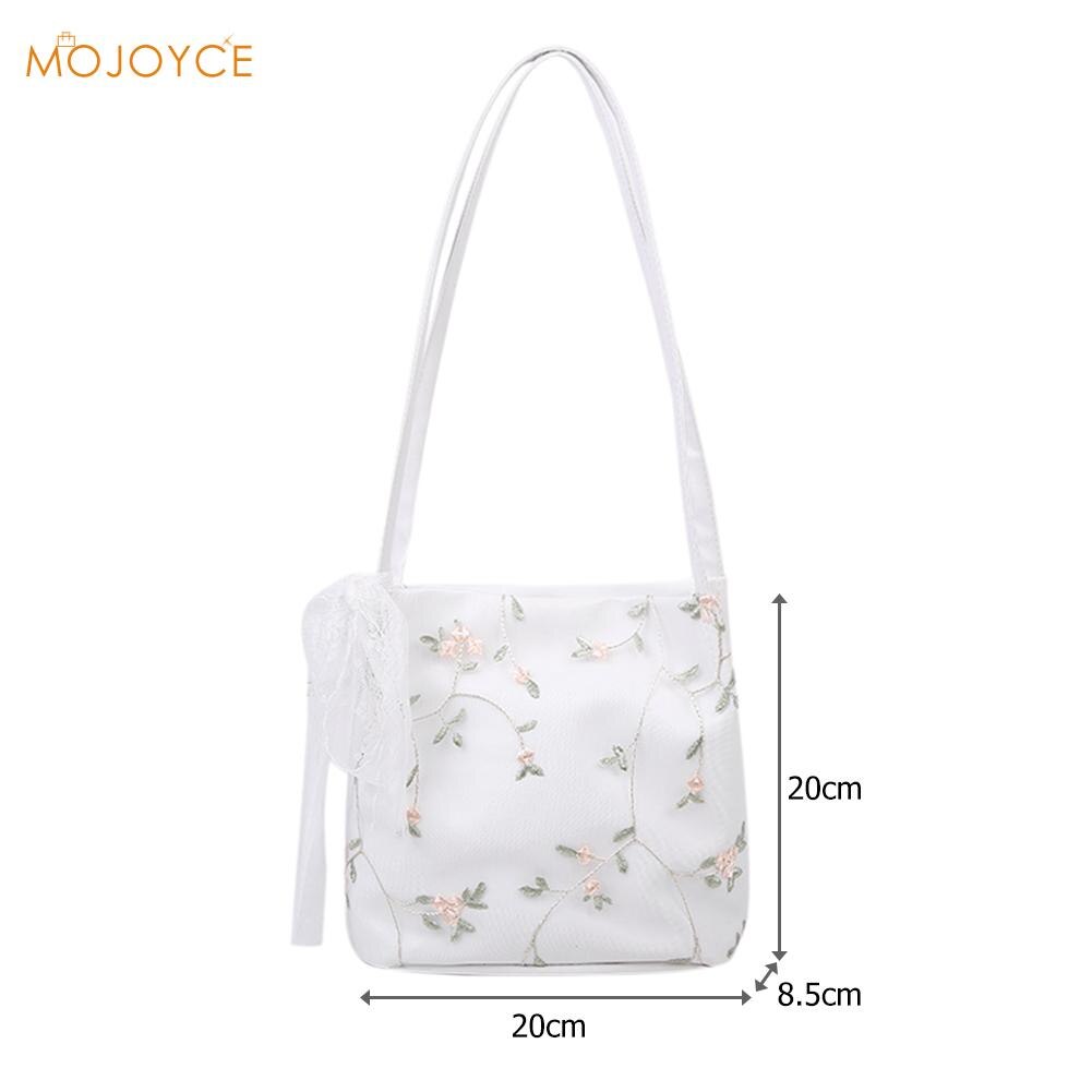 Spitze Blume Frauen Handtasche Elegante Totes Eimer Schulter Taschen PU Leder Weibliche Reise Strand Einkaufen Handtasche