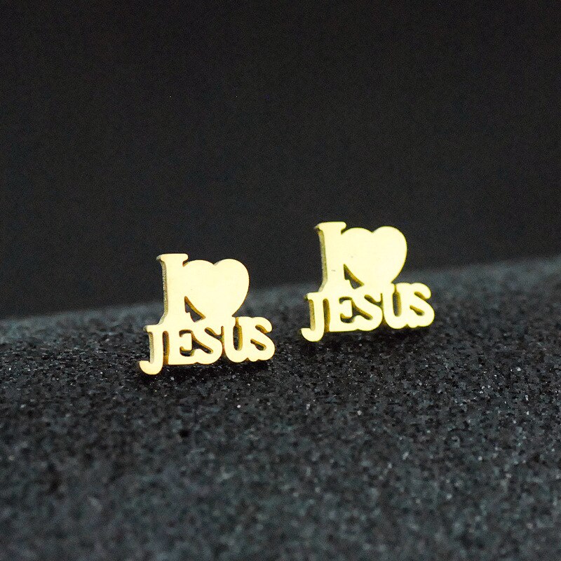 Rustfrit stål jesus kors mænd charme hjerte brev vedhæng halskæde smykkesæt kæde kristen symbol smykker