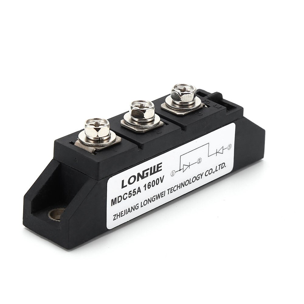 Longwe diode likeretter modul mdc 25a 55a 1600 vdc enfase effekt halvlederreléer for ac-dc motorkontroll