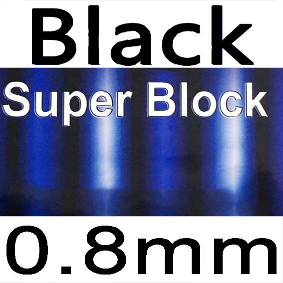 Dawei SAVIGA-Super Block OX, tenis de mesa, goma de Ping Pong larga, superdefensa: black 0.8mm