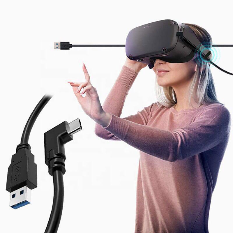 USB A to C/C to C Cable for Oculus Quest 2 VR Glasses Link Cable for Quest 2 Support Data Transfer Charging Cable 3/4/5 Meters