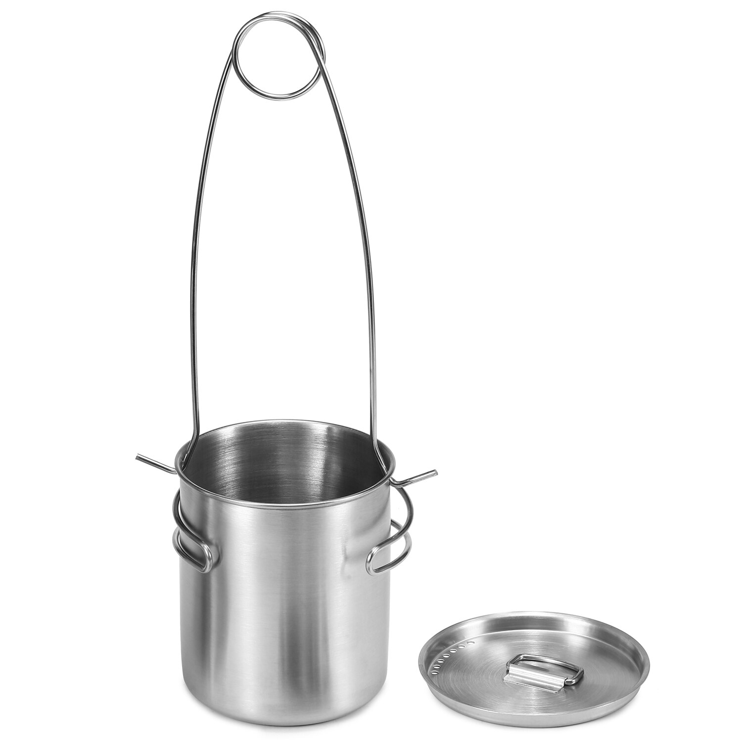 Conjuntos de garrafa acampamento ao ar livre portátil 1000ml de aço inoxidável vácuo isolado garrafa água 700ml copo água pendurado pote para caminhadas