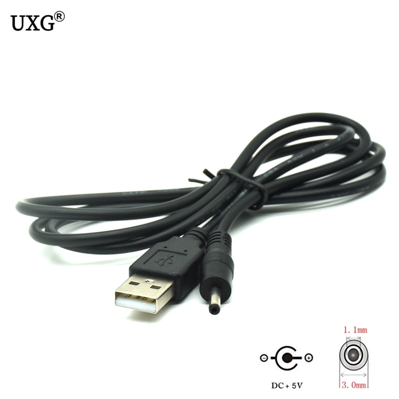 USB Male naar DC 3.0mm 3.0x1.1mm plug connector 5v 2A charger power kabel voor huawei mediapad 7 ideos S7 S7-Slim 301U S7-301