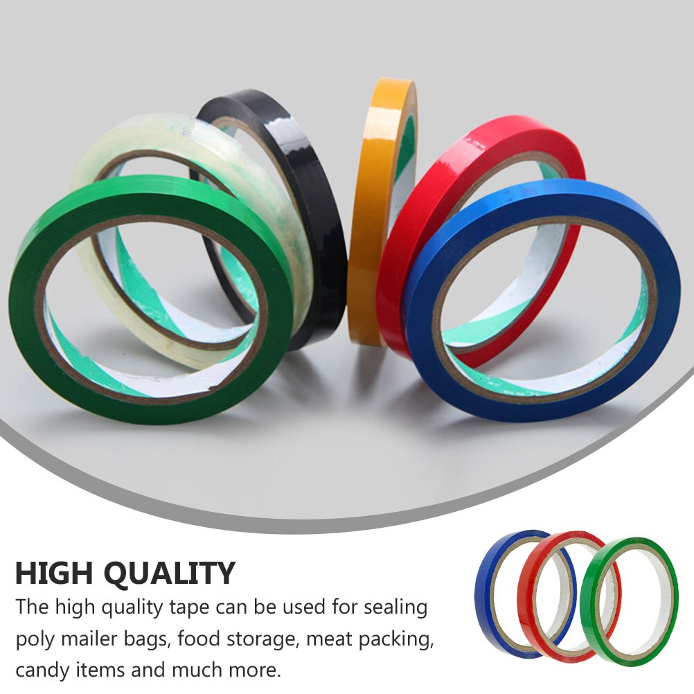18 Pcs Poly Bag Sealing Tape Clear Bag Sealing Tape Premium Sealing Tape 12mm