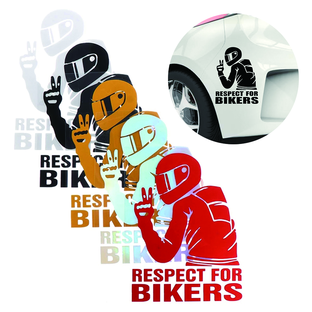 Respect Biker Sticker voor op auto motorfiets vinyl 3D stickers motorfiets vinyl 3D stickers en stickers motorfiets accessoires