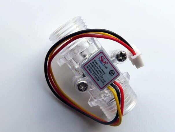 G1/2&quot; Transparent flowmeter water flow sensors Hall flow meter DN15 turbine flowmeter