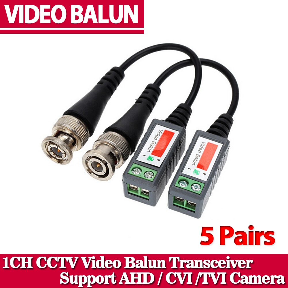 10Pcs Abs Plastic Cctv Video Balun Cctv Accessoires Passieve Transceivers 2000ft Afstand Utp Balun Bnc Kabel CAT5 Kabel