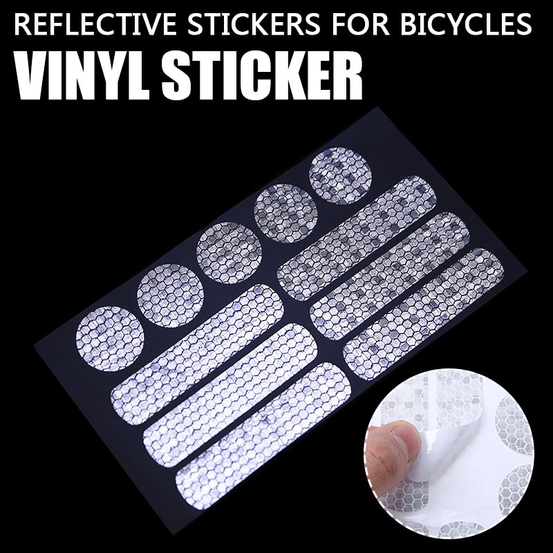1 Set Auto Motorfiets Reflecterende Sticker Vinyl Fietsen Waarschuwing Reflector Film Decal Tape Fiets Stickers Voor Auto Exterieur Onderdelen