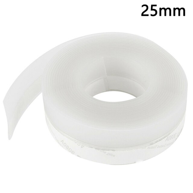Weather Seal Strip Adhesive Dustproof Soundproof Insulation Multi functional: Transparent 25mm