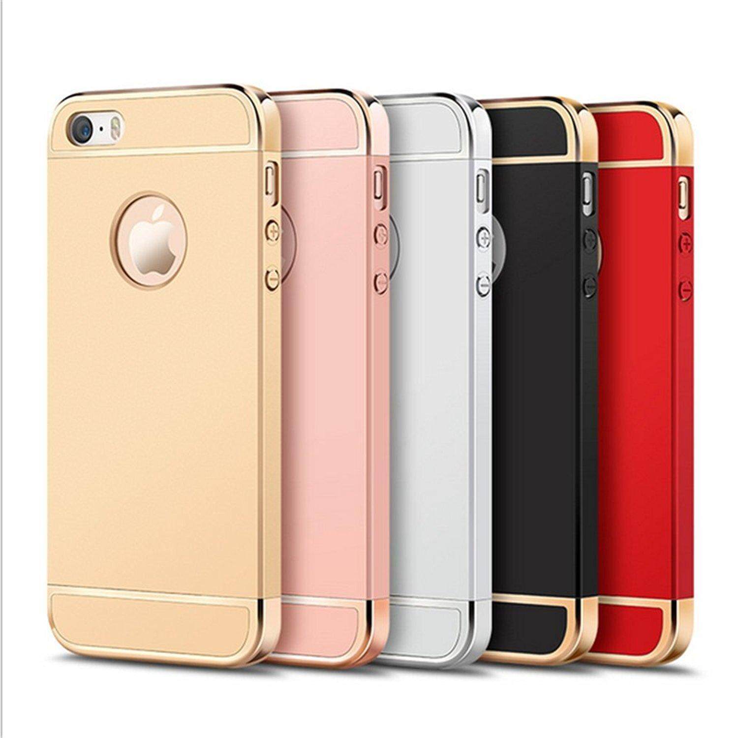 Funda para iPhone 5, funda para iPhone 5s, funda para iPhone SE , funda de lujo 3 en 1, carcasa rígida ultrafina para teléfono