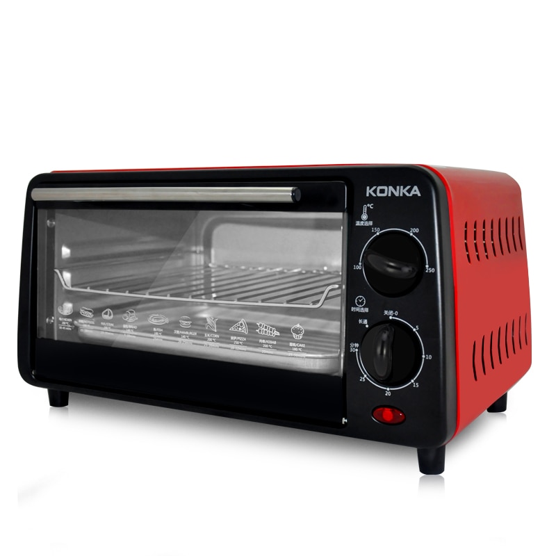 Mini horno eléctrico de latón empotrado KONKA 12L, horno eléctrico de rango, electrodomésticos integrados para Cocina