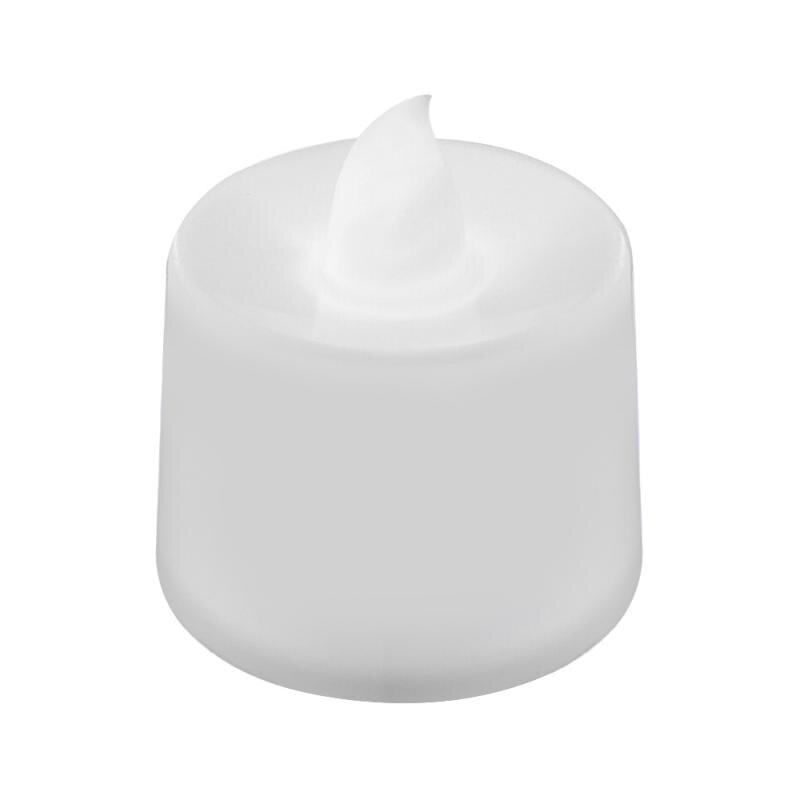 Bougie LED multicolore 6 couleurs, 1 pièce, Simulation de flamme colorée, bougie électronique pour mariage, maison, décoration de fête d&#39;anniversaire: WHITE