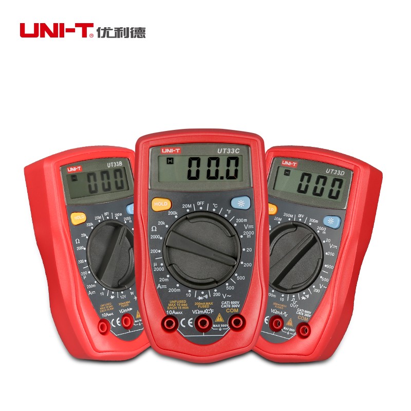 UNI-T UT33D Palm Size LCD Pocket Digital Multimeter UT-33D