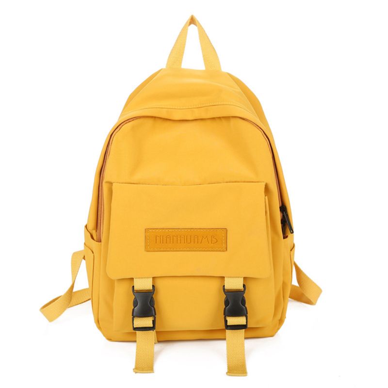 Mode Canvas Rugzak Casual School Dagrugzak Voor Tiener Meisjes: yellow