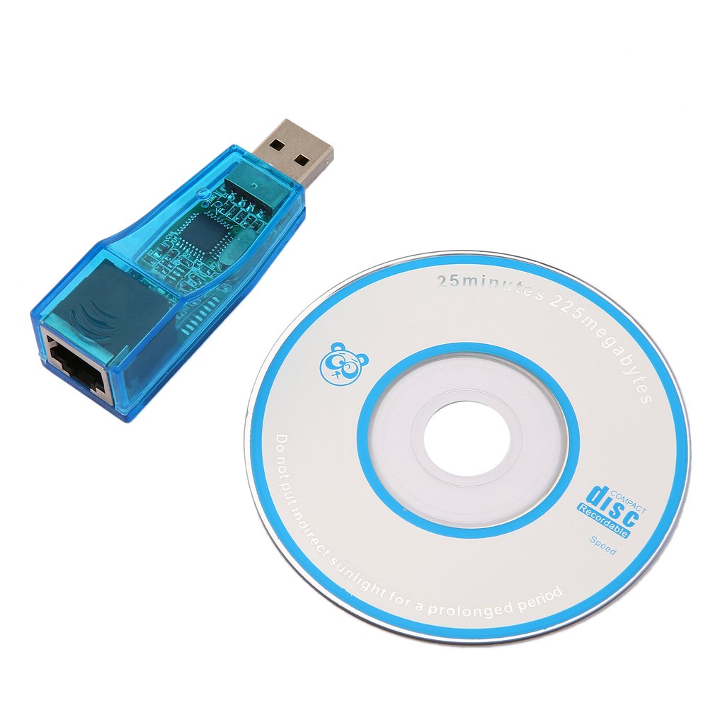 Usb 1.1 Lan RJ45 Ethernet 10/100Mbps Network Card Adapter Voor Win7 Win8 Voor Android Voor Tablet pc Blauw