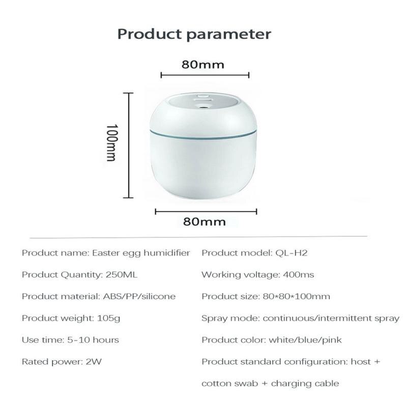 Mini Timer Car Air Humidifier Home Bedroom USB Portable Alcohol Humidifier Aroma Diffuser Automobiles Accessories
