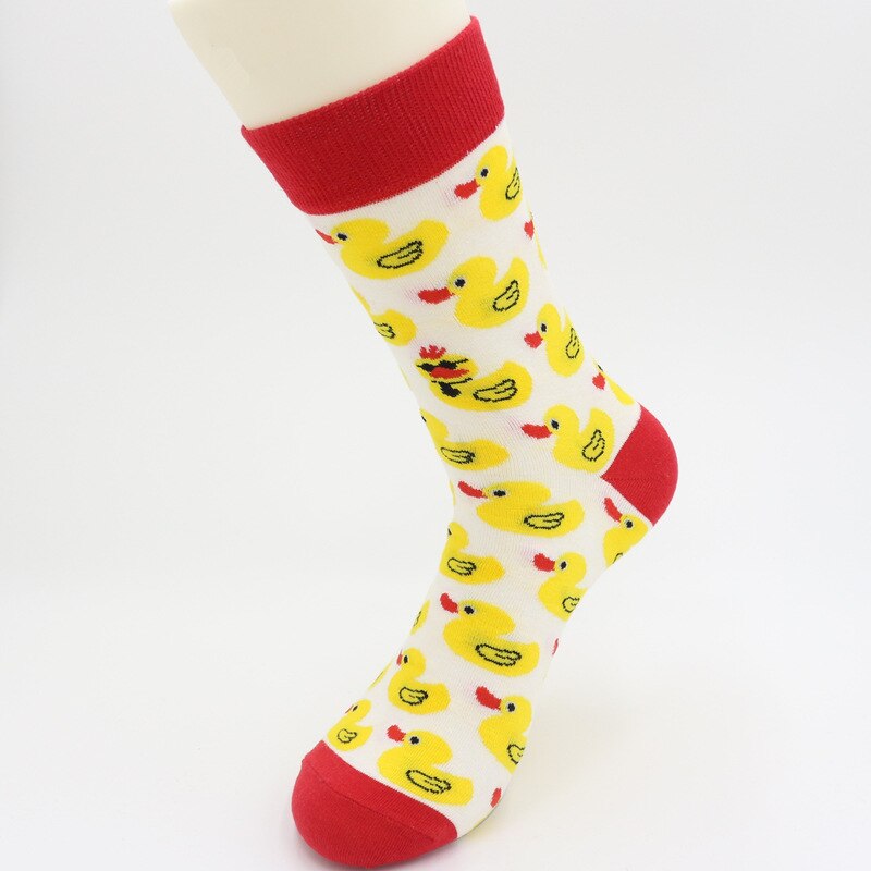 1 pair men socks combed cotton bright colored funny socks men's calf crew socks for business causal dress wedding: 14