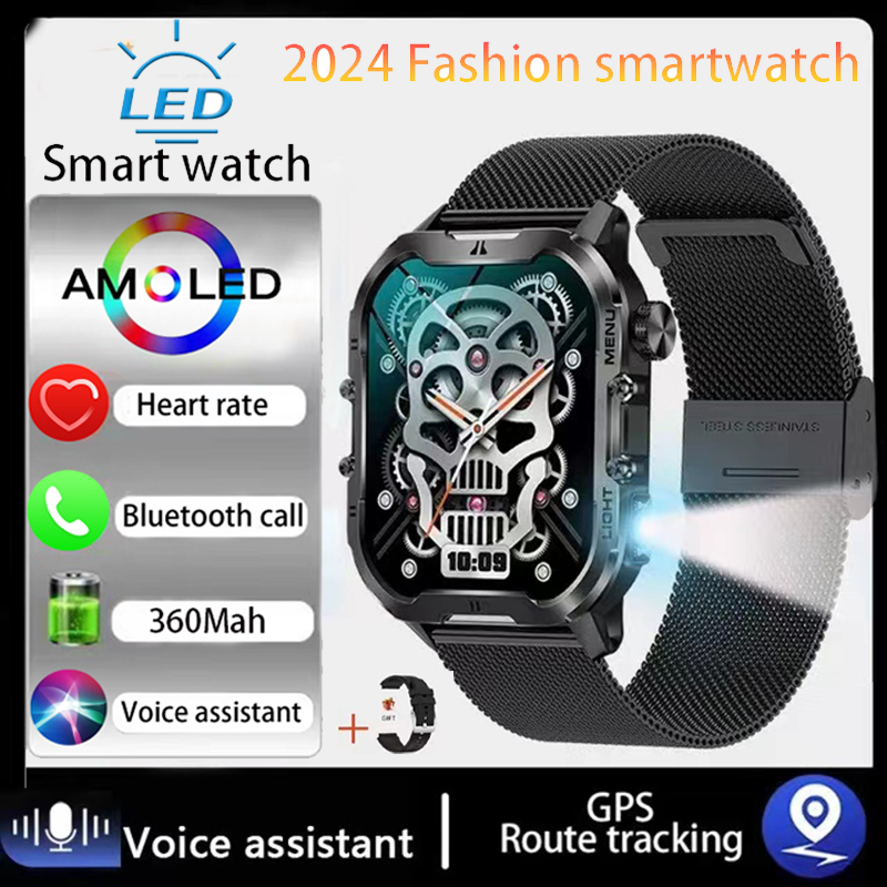 Xiaomi-Montre intelligente militaire pour homme, IP68, 3iko, sports de plein air, suivi de la condition physique, moniteur de santé, appel Bluetooth, , 2024: Bleu