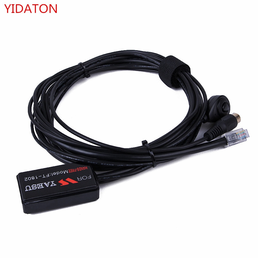 YIDATON-auriculares manos libres con micrófono para Yaesu, de 6 núcleos PTT dispositivo de audio, con actualización negra, para Radio FT-1807/1907/1802/7800R/7900R/8800R/8900R