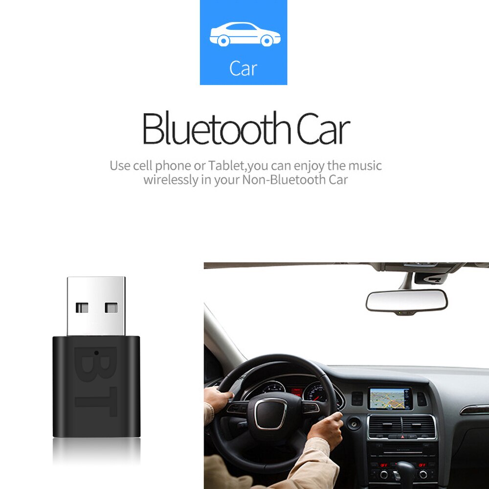3.5Mm Aux Bluetooth 5.0 Carkit Draadloze Muziek Stereo Usb Power Audio Ontvanger Adapter Auto Aux Voor Auto Radio Mp3 Pc