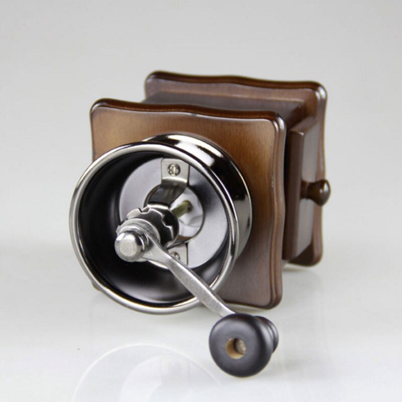 Klassieke houten handmatige koffiemolen hand roestvrij staal retro koffie kruiden mini braammolen met hoge keramische molensteen