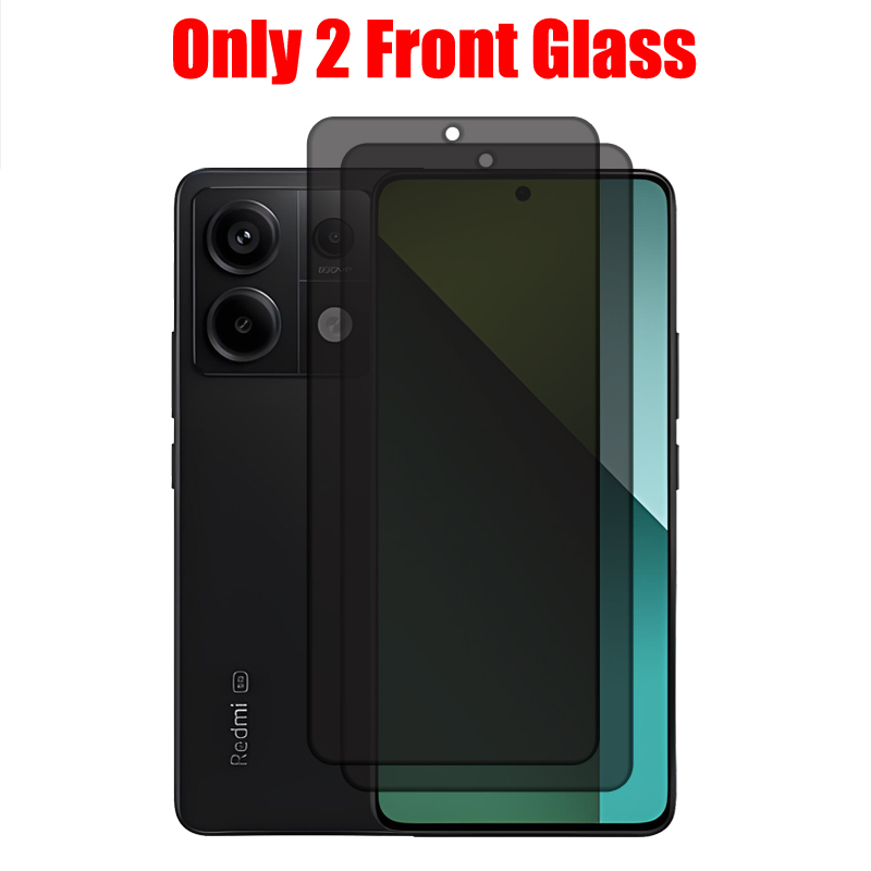 Para redmi note 13 pro vidro redmi note 13 4g 5g vidro temperado anti peep protetor de tela de privacidade para redmi note 13 pro 4g 5g: Azul profundo / Bundle2: