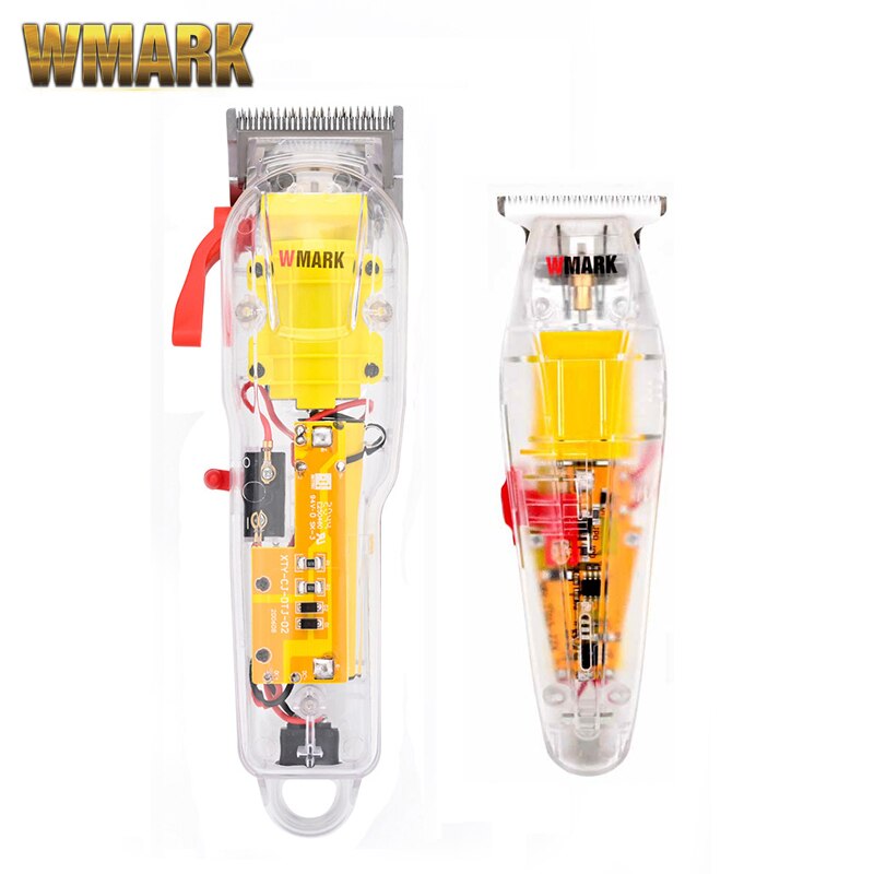 WMARK-Maquinilla de cortar el pelo NG-108 recargable, Maquinilla de cortar el pelo de Máquina para cortar Cabello, cubierta transparente, Base blanca o roja, rpm, modelo 7300: 108A 202W