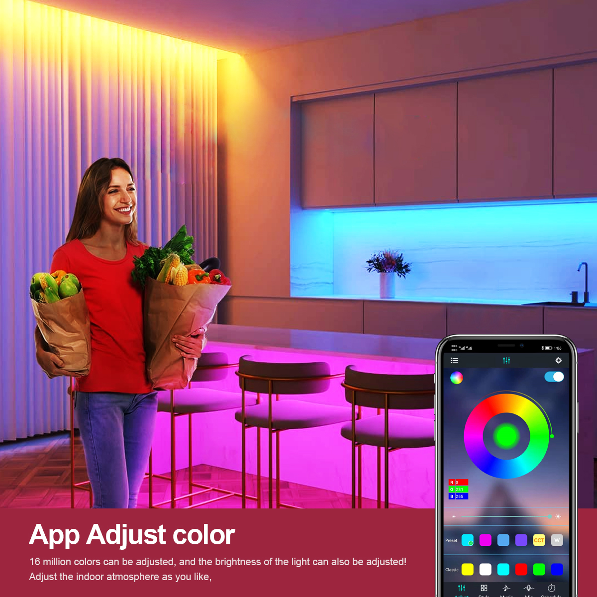 DC12V-24V 4 Pin Bluetooth APP RGB controller,1 to 1 or 1 to 2 RGB LED Controller With APP and Remote control For RGB LED strip