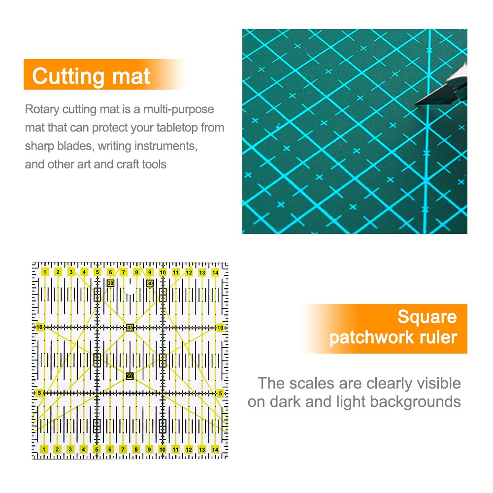 Clips Vervanging Bladen Quilten Multifunctionele Patchwork Liniaal Carving Ambachten Rotary Cutter Set Volledige Gereedschap Voor Naaien Home