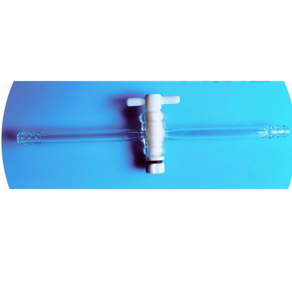 Lab glas adapter; 2- vejs stophane 9mm slangetilslutning; borosillkationsglasmateriale