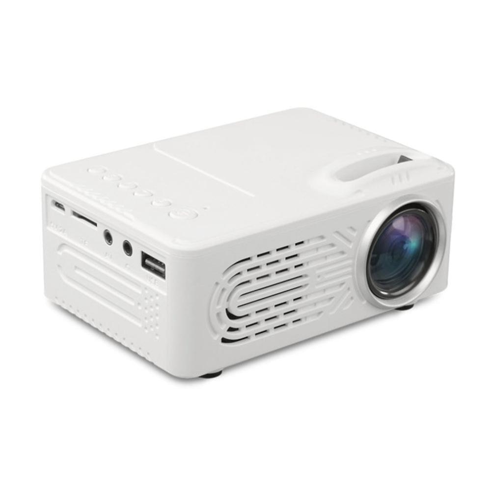 Wit Mini Micro Draagbare Home Entertainment Projector Ondersteunt 1080P Hd Mobiele Telefoon Verbinding Projector