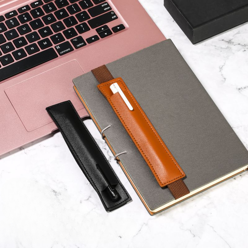 Porte-stylo à bande élastique réglable en cuir, poudres de stylo pour licence, porte-stylo pour ordinateur portable, porte-stylo pour ordinateur portable, 1,2 pièces