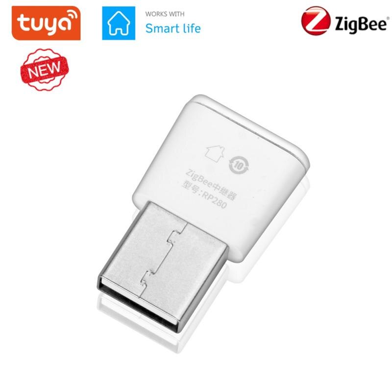 Repetidor de señal Tuya Smart Life ZigBee 3,0, extensor USB, para dispositivos potenciadores, sensores, ampliar 20-30M, módulo de automatización del hogar inteligente