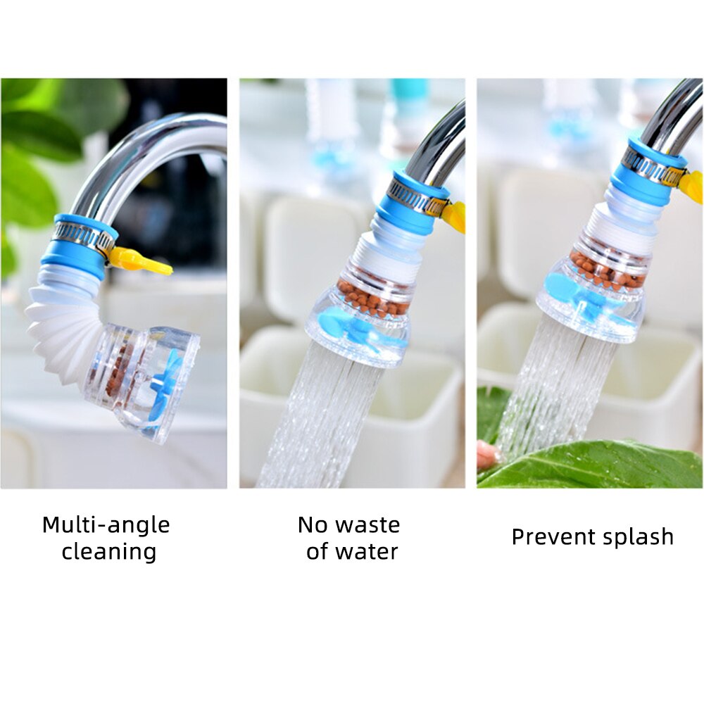 Kitchen Faucet Tap Filter 360 Rotation Adjustable Flexible Water Purifier Activated Carbon Water Saving Sprayer Diffuser