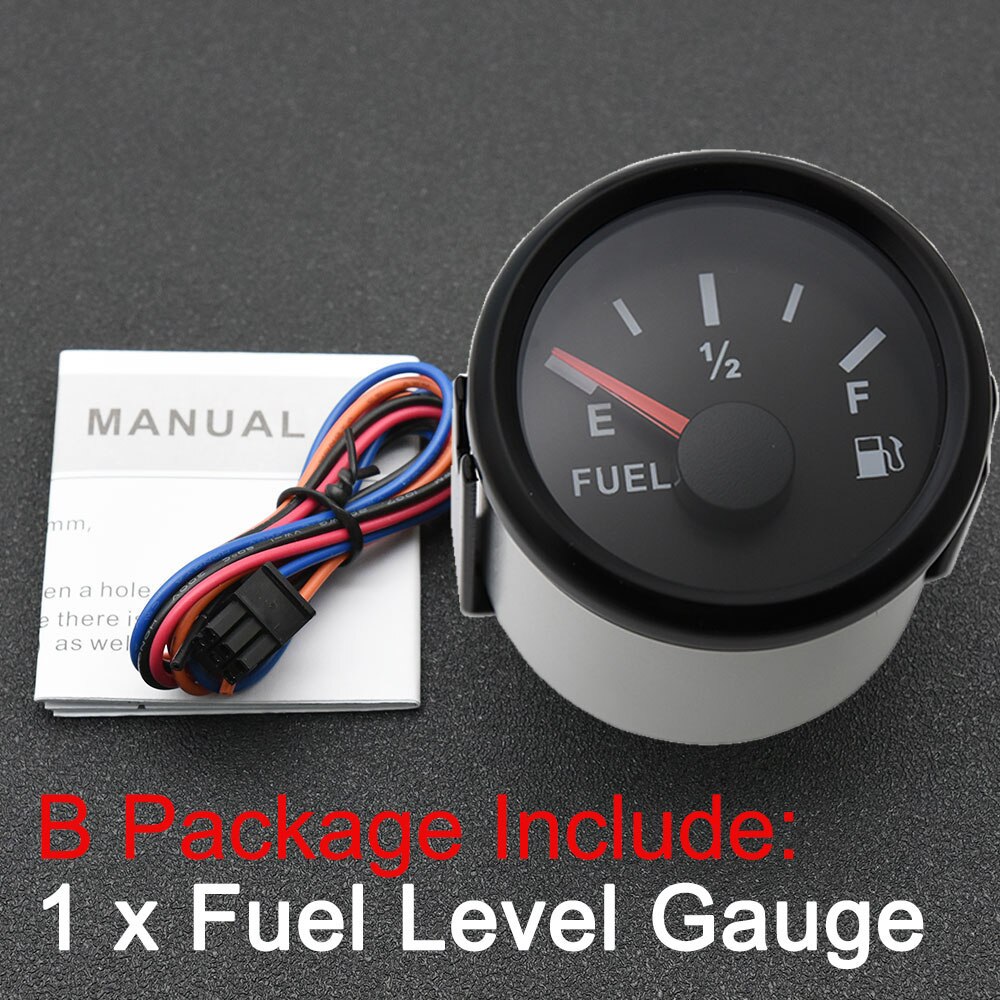 HD Fuel Level Sensor 0-190ohm 150 200 250 300mm Water tank Level Sensors 52mm Vehicles Fuel Level Gauges for Car Boat Motorcycle: only 1pc gauge