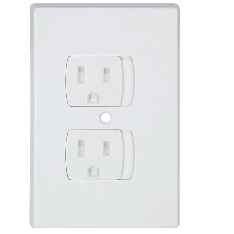 US Plug Self Closing Socket Outlet Covers Power Socket Safe Lock Kids Socket Electrical Protection Outlet Protector Rotate Cover: Default Title