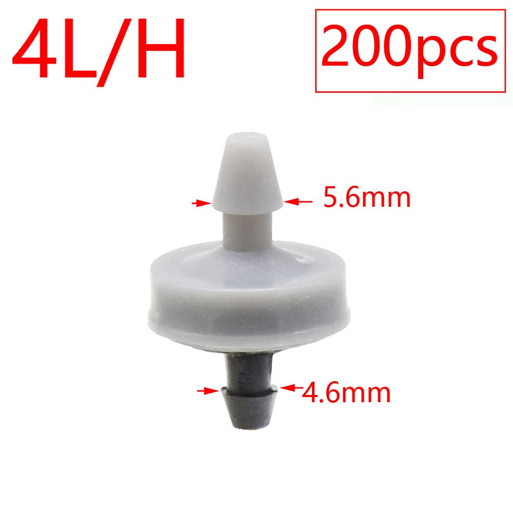 2L 4L 8L Pressure Compensating Dripper 2/4-way Arrow Dropper Connector Cross Water Splitter For Arrow Drip System Emitter: Dark Grey
