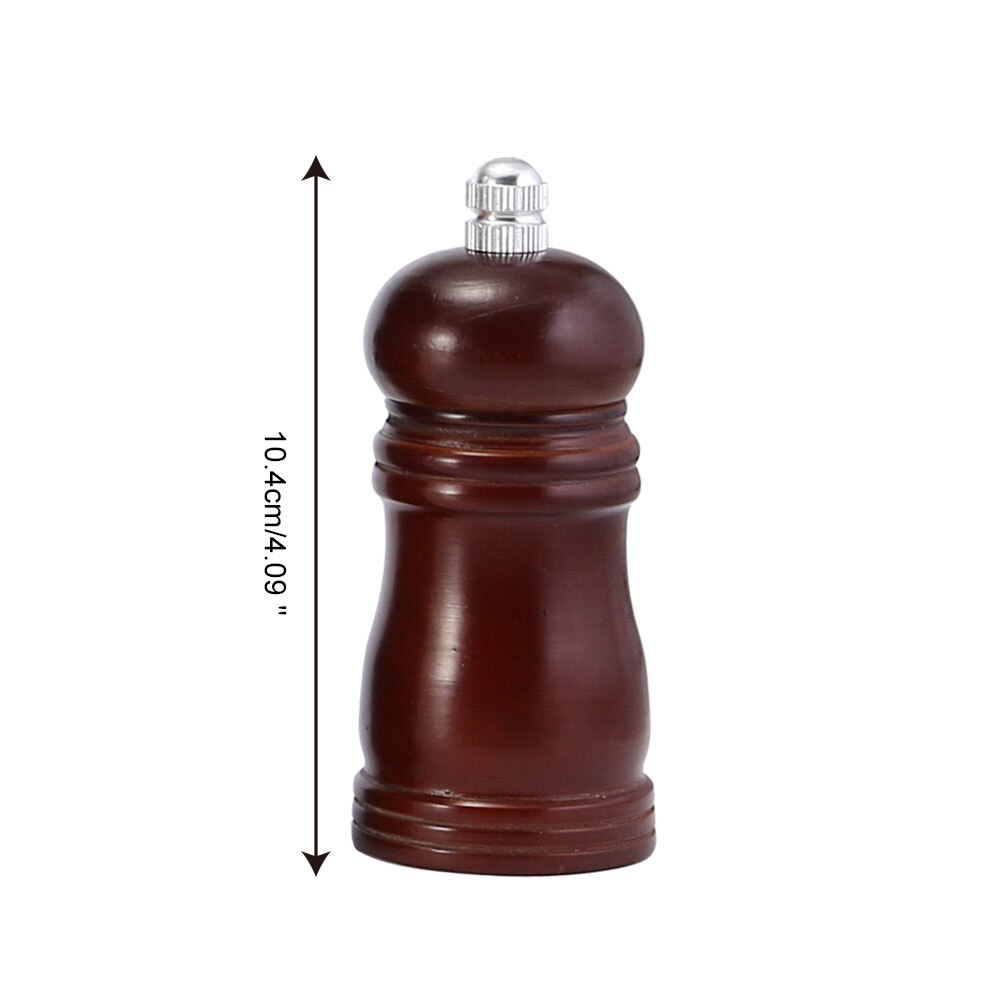 1 pieza de recipiente para condimentos, molinillo de pimienta de madera, salero y pimentero, especias de cocina, sal, molinillo de azúcar, herramientas para condimentar: Café de 4 pulgadas