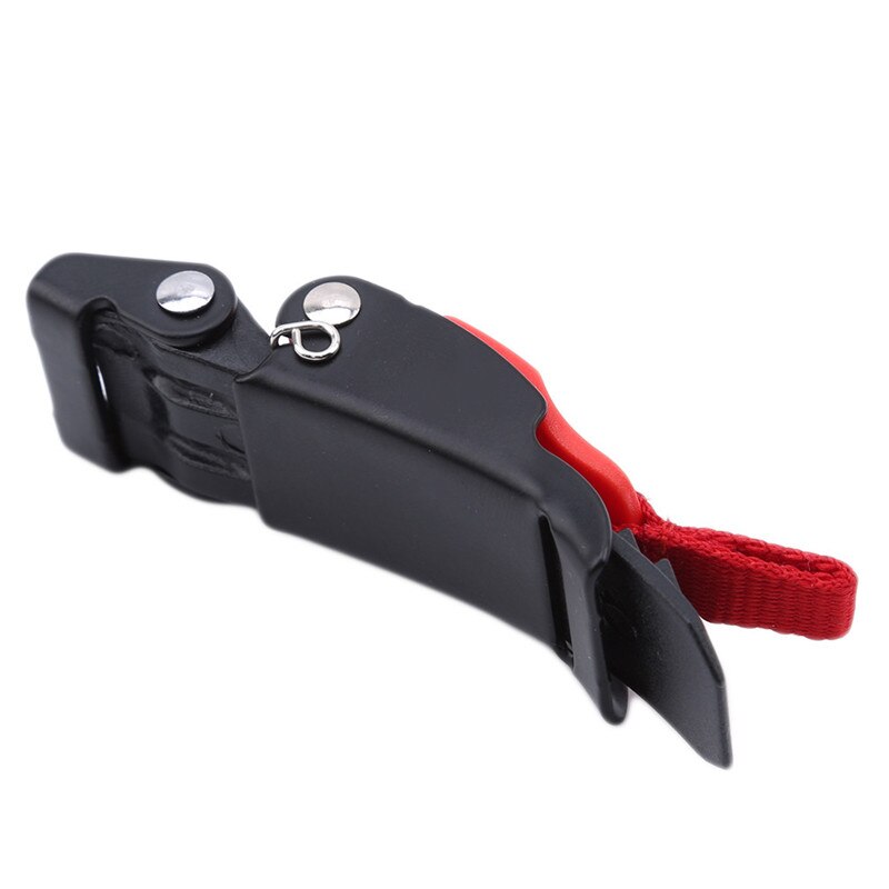 Plastic Motorcycle Helmet Speed Clip Chin Strap Quick Release Pull Buckle Black + Red Motorcycle Helmet Lock