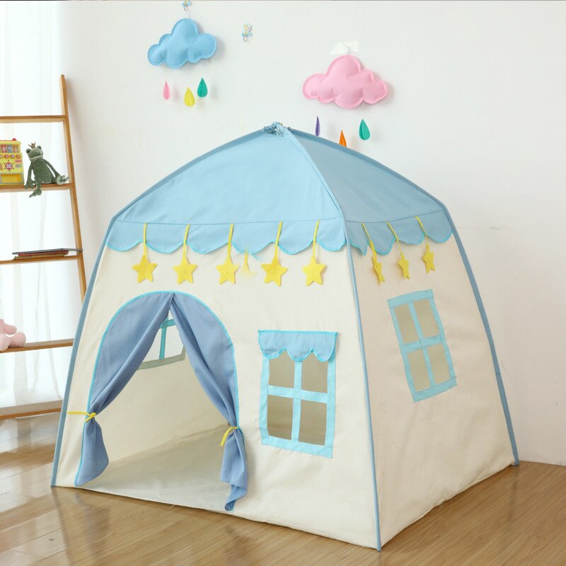 Kids Play Tent Children Indoor Outdoor Princess Castle Folding Cubby Toys Enfant Room House Children's Tent Teepee Playhouse: WJ4079B