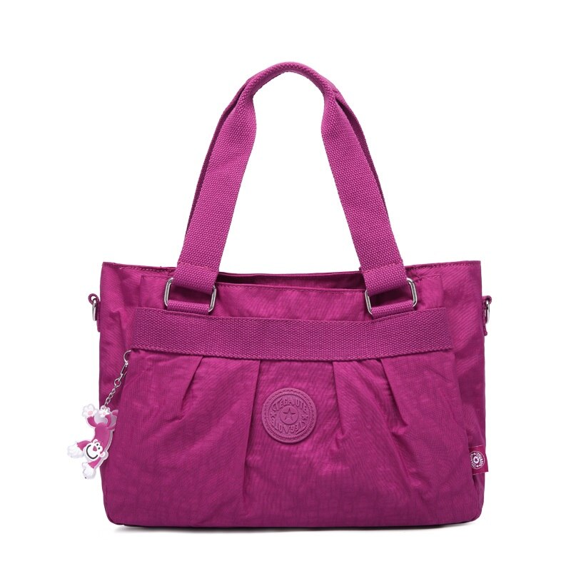 Tegaote bolsa de ombro das mulheres para senhoras designer de náilon messenger bags feminino crossbody saco de compras à prova dwaterproof água bolsa tote: Purple red